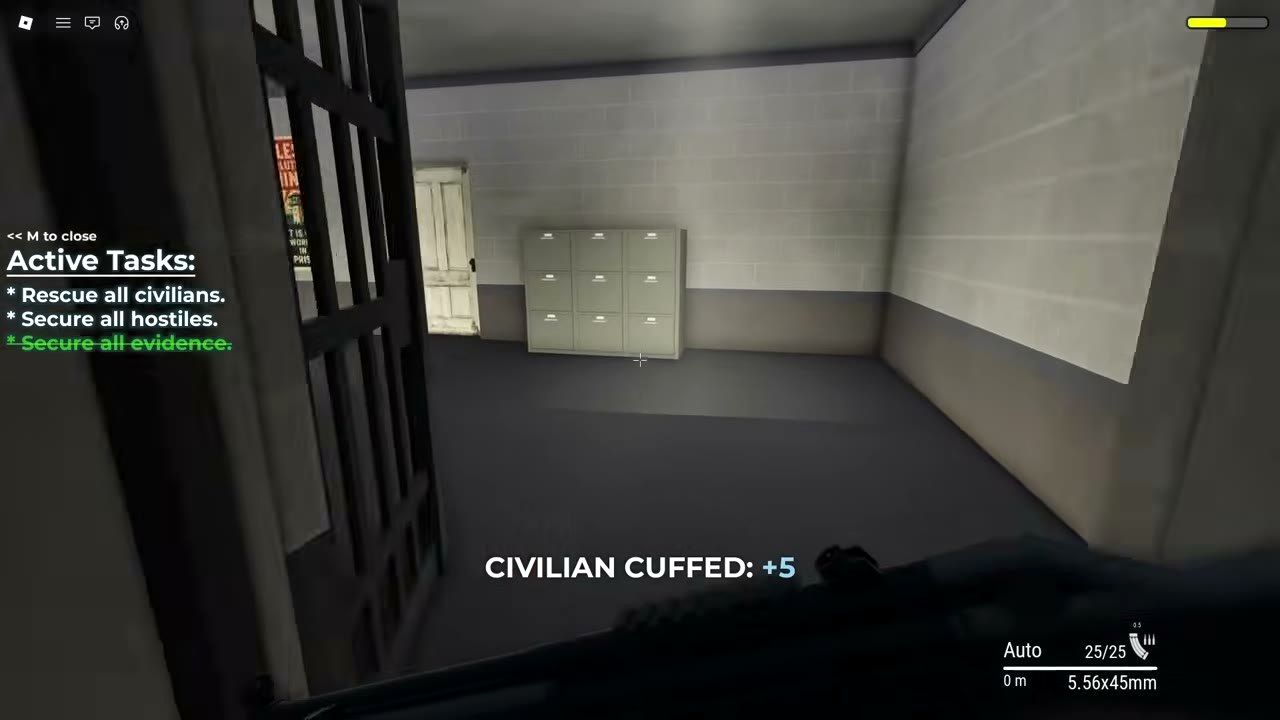 Officers in the lobby before deploying